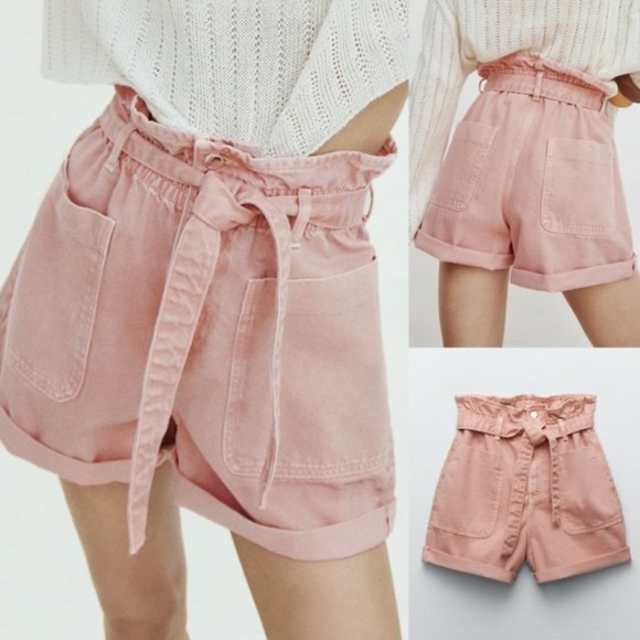 Zara Shorts Zara Paperbag Denim Shorts Poshmark